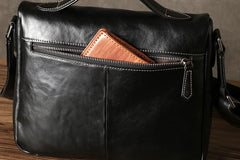 Genuine Leather Mens Cool Messenger Bag Briefcase Work Bag Business Bag for men