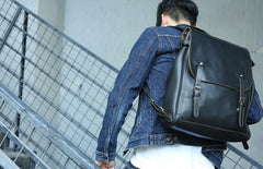 Cool Leather Mens Backpacks Travel Backpack Laptop Backpack for Men