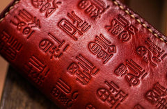 Handmade Leather Tooled Mens Cool Car Key Wallet Car Key Holder Car KeyChain for Men - imessengerbags