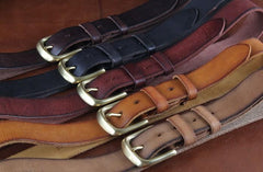 Genuine Leather Punk Rock Biker Trucker Mens Belt Men Black Coffee Belt for Men - imessengerbags