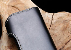 Handmade Leather Mens Chain Biker Wallet Cool Leather Wallet Long Phone Wallets for Men - imessengerbags
