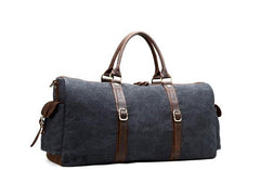 Mens Waxed Canvas Leather Large Weekender Bags Canvas Travel Bag for Men