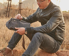 Canvas Mens Fanny Pack Canvas Waist Bag Small Canvas Chest Bag for Men - imessengerbags