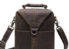 Vintage Leather Small Messenger Bag for men Shoulder Bag for men