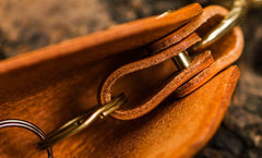 Handmade Leather Tooled Mens Cool Car Key Wallet Car Key Holder Car KeyChain for Men - imessengerbags