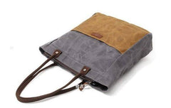 Mens Waxed Canvas Tote Bag Canvas Shopper Bag Canvas Shoulder Bag for Men