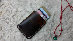 Mens Leather Slim Front Pocket Wallets Leather Cards Wallet for Men