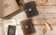 Leather Mens Card Holder Slim Front Pocket Wallets Card Wallet for Men