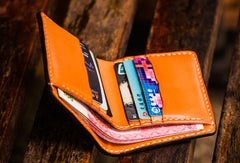 Handmade Leather Trucker Bag Mens billfold Wallet Cool Chain Wallet Biker Wallet for Men - imessengerbags