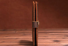 Handmade Mens Leather Small Slim Passport Wallet Vintage Bifold Long Wallet For Men - imessengerbags