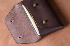 Handmade Leather Mens Cool Coin Change Leather Wallet Men Small Wallets Card for Men