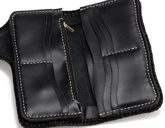 Handmade Leather Carp Mens Chain Biker Wallet Cool Leather Wallet With Chain Wallets for Men