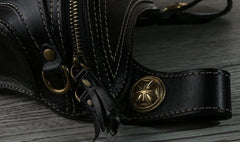 Leather Belt Pouch Mens Small Cases Waist Bag Hip Pack Belt Bag Fanny Pack Bumbag for Men - imessengerbags