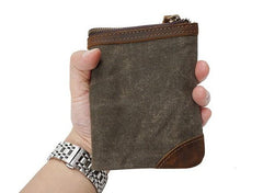 Mens Canvas Small Wallet for men Bifold Cool Men billfold Small Wallet - imessengerbags