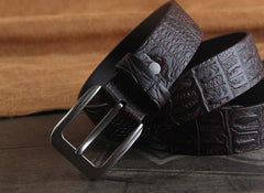 Genuine Leather Punk Rock Biker Trucker Mens Belt Men Black Coffee Belt for Men