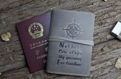 Handmade Leather Mens Cool Short Wallet Passport Card Holder Small Card Slim Wallets for Men - imessengerbags