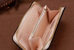 Handmade Leather Mens Clutch Wallet Cool Pixiu Tooled Wallet Long Zipper Wallets for Men - imessengerbags