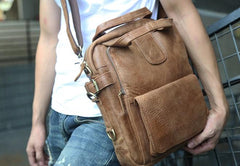 Cool Leather Mens Small Handbag Messenger Bag Shoulder Bag for men - imessengerbags