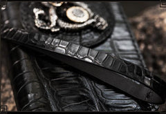Handmade Leather Chinese Dragon Mens Chain Biker Wallet Cool Leather Wallet Long Clutch Wallets for Men - imessengerbags