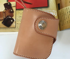 Handmade Leather Biker Wallet Mens Cool Short Chain Wallet Trucker Wallet with Chain