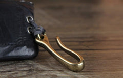 Handamde Genuine Leather Mens Cool Key Wallet Card Slim Wallet Key Holder Car Key Case for Men - imessengerbags