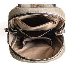 Canvas Mens Cool Chest Bag Sling Bag Crossbody Bag Travel Bag Hiking Bag for men