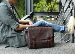 Cool Leather Mens Briefcase Messenger Bag Handbag Shoulder Bag for men