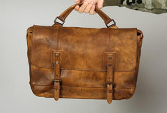 Handmade Leather Mens Cool Shoulder Bag Messenger Bag Chest Bag Bike Bag Cycling Bag for men