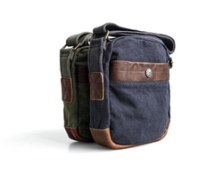 Canvas Leather Mens Cool Messenger Bag Sling Bag Chest Bag Bike Bag Cycling Bag for men - imessengerbags