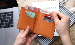 Cool Leather Mens Small Wallets Front Pocket Wallet Slim Wallet for Men - imessengerbags