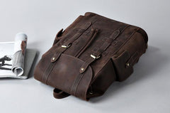 Handmade Leather Mens Cool Backpack Sling Bag Large Travel Bag Hiking Bag for Men - imessengerbags