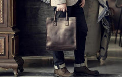 Genuine Leather Mens Cool Messenger Bag Handbag Briefcase Work Bag Business Bag for men