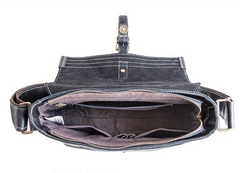 Genuine Leather Mens Cool Messenger Bag iPad Bag Chest Bag Bike Bag Cycling Bag for men - imessengerbags