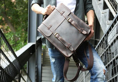 Handmade Leather Mens Backpack Travel Backpack Laptop Backpack for men - imessengerbags
