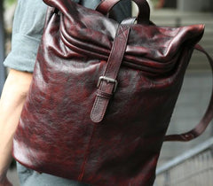 Cool Vintage Leather Mens Backpack Travel Backpack Laptop Backpacks for men