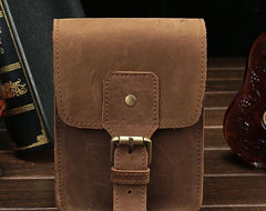 Cool Leather Mens Cigarette Case with Belt Loop Cell Phone Holster Belt Pouch for Men - imessengerbags