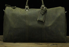 Cool Mens Leather Large Weekender Bag Duffle Bag Travel Bag for Men