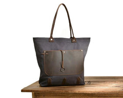 Mens Waxed Canvas Large Tote Bag Canvas Handbag Canvas Shoulder Bag for Men