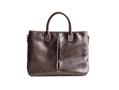Genuine Leather Mens Briefcase Messenger Bag Laptop Bag Shoulder Bag for men