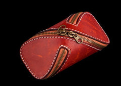 Handmade Leather Tooled Mens Cool Car Key Wallet Coin Wallet Pouch Car KeyChain for Men - imessengerbags