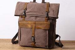 Cool Canvas Mens Travel Backpack Canvas School Backpack Laptop Backpack for Men