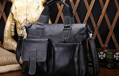Vintage Leather Mens Briefcase Business Briefcase Cool Work Briefcase For Men - imessengerbags