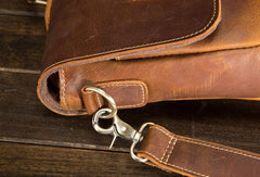 Cool Leather Mens Briefcase Business Briefcase Vintage Shoulder Bag HandBags for men