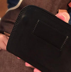 Genuine Leather Mens Cool billfold Long Leather Wallet Men Small Wallets Bifold for Men - imessengerbags