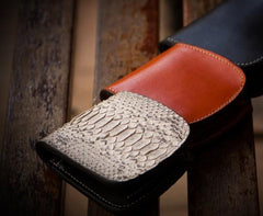 Handmade Leather Bifold Mens billfold Wallet Cool Slim Wallet Biker Wallet for Men - imessengerbags