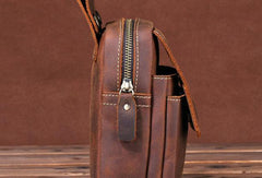 HANDMADE LEATHER MENS WAIST BAG HIP PACK BELT BAG FANNY PACK BUMBAG FOR MEN - imessengerbags