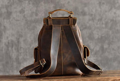 Handmade Leather Mens Cool Backpack Sling Bag Large Travel Bag Hiking Bag for men