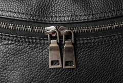 Genuine Leather Mens Cool Chest Bag Sling Bag Crossbody Bag Travel Bag Hiking Bag for men