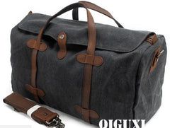 Mens Waxed Canvas Overnight Bag Canvas Weekender Bag Canvas Travel Bag for Men