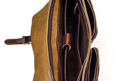 VINTAGE LEATHER MENS Large BRIEFCASEs BUSINESS BRIEFCASE Cool SHOULDER BAG HANDBAGS FOR MEN - imessengerbags